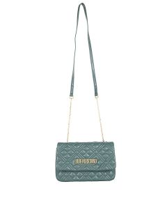 Love Moschino Logo Plaque Quilted Crossbody Bag