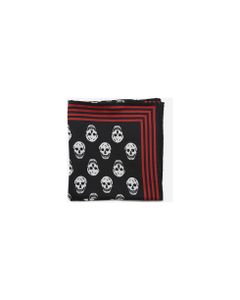Silk Foulard With All-over Skull Print