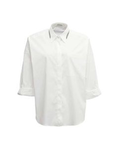 White Oversize Cotton Poplin Shirt