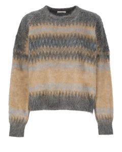 Brunello Cucinelli Abstract Patterned Long-Sleeved Jumper