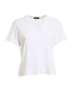 T-shirt with turned-up sleeves