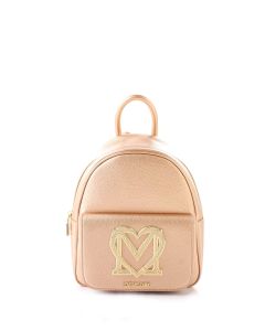 Love Moschino Logo Patch Metallic Backpack