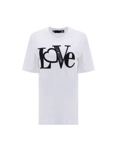 Love Moschino Logo Printed Crewneck T-Shirt