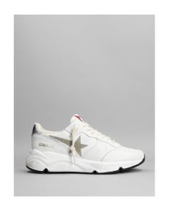 Running Sneakers In White Leather