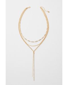 Gretta Multi-Chain Crystal Y Necklace