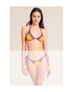Marion Zimet Triangle Bikini Top With Mesh Inserts