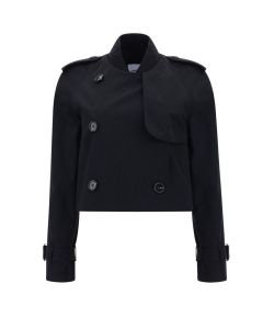 Burberry Double-Breasted Cropped Trench Coat