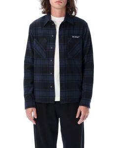 Off-White Arrow Motif Printed Checked Flannel Shirt