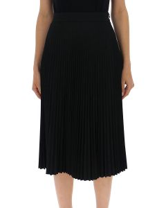 Vetements Plain Pleated Midi Skirt