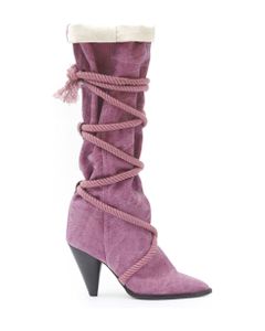 Lophie Boots In Fuchsia Canvas