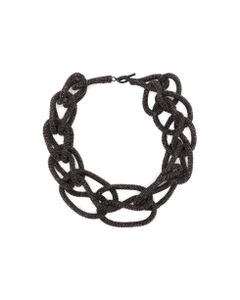 Black Beaded Chain Necklace Brunello Cucinelli Woman