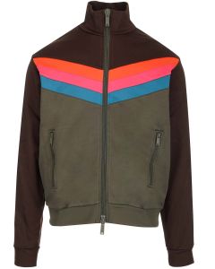 Dsquared2 Colour-Block Panelled Zip-Up Track Jacket
