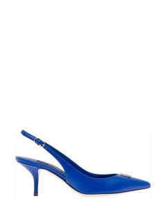 Dolce & Gabbana Logo-Plaque Pointed Toe Pumps