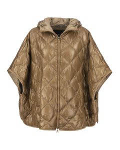 Weekend Max Mara Hooded Zip-Up Quilted Cape