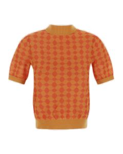 Tory Burch Patterned Knitted T-Shirt
