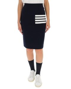 Thom Browne 4-Bar Fitted Skirt