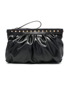 Black Leather Luz Leather Clutch Bag