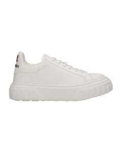 Off Road Sneakers In White Leather