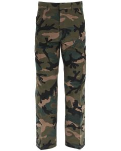 Valentino Camouflage Printed Straight Leg Trousers