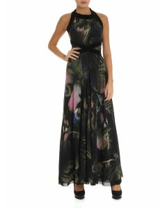 Butterfly printed tulle dress