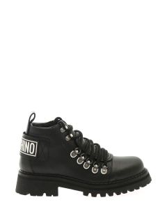 Moschino Logo Patch Ankle Boot