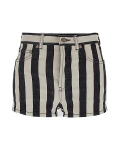Saint Laurent Striped Buttoned Detailed Shorts