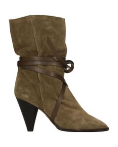 Lidly Ankle Boots In Taupe Suede