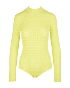 Fluo Yellow Body Top With Givenchy 4g Monogram Motif