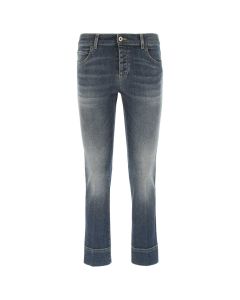 Emporio Armani Faded Effect Cropped Slim Jeans