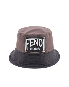 Fendi Logo Patch Flat-Peak Bucket Hat