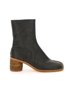 Faux Leather Tabi Ankle Boots