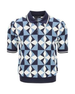 Dolce & Gabbana Geometric Patterned Polo Shirt