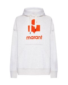 Isabel Marant Logo Printed Long-Sleeved Hoodie
