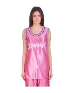 Tank Top In Rose-pink Polyester