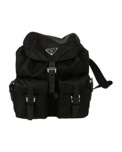 Triangle Logo Patched Buckled Backpack