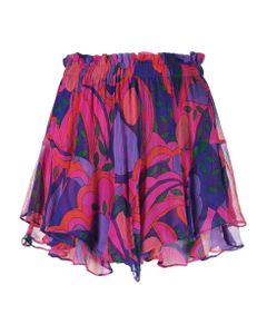 Multicolour Silk Shorts