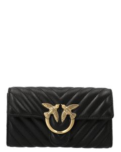 Pinko Love Chain Linked Quilted Shoulder Bag