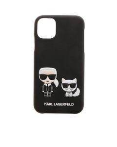 Karl and Choupette iPhone 11 cover in black