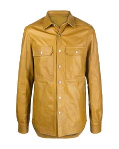 Mustard-tone Calf Leather Shirt