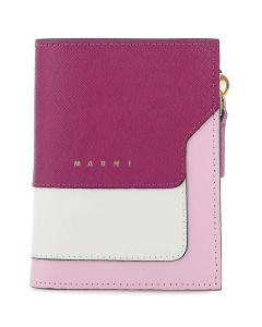 Marni Logo Detailed Panelled Zipped Wallet
