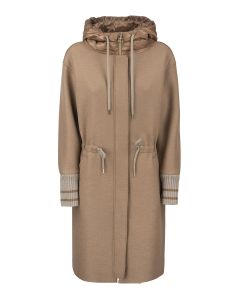 Coat with padded hood