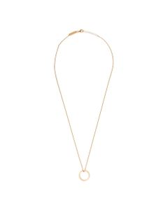 Maison Margiela Woman's Gold Colored Silver Necklace With Round Pendant