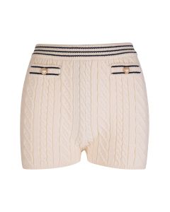 Alessandra Rich Cable-Knit Shorts