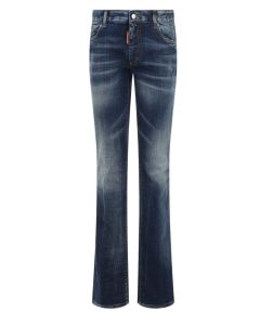 Dsquared2 Logo-Patch Distressed Flared Jeans