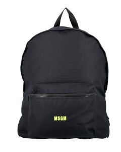 MSGM Logo Embroidered Zipped Backpack