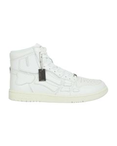 Skel-top High Sneakers In Leather With Hand-cut Applications On The Sides