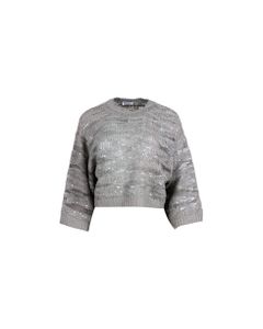 Animal Print Sweater In Silk, Linen And Hemp.