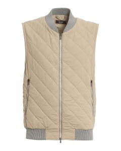 Argyle quilted padded vest