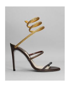 Cleo Sandals In Brown Leather
