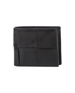 Bifold Wallet In Leather With Intrecciato Motif